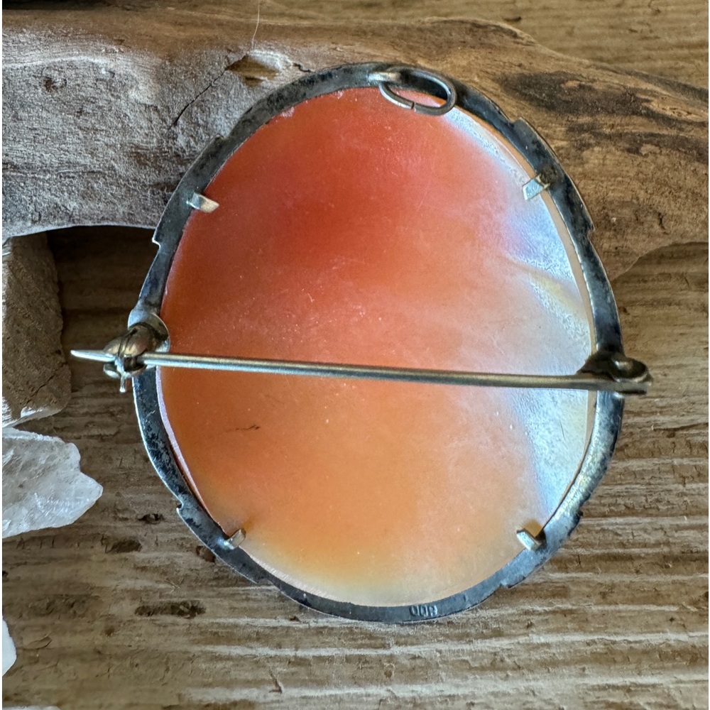 Vintage large 1940’s cameo pin/pendant from Torres del Greco - Picture 5 of 6